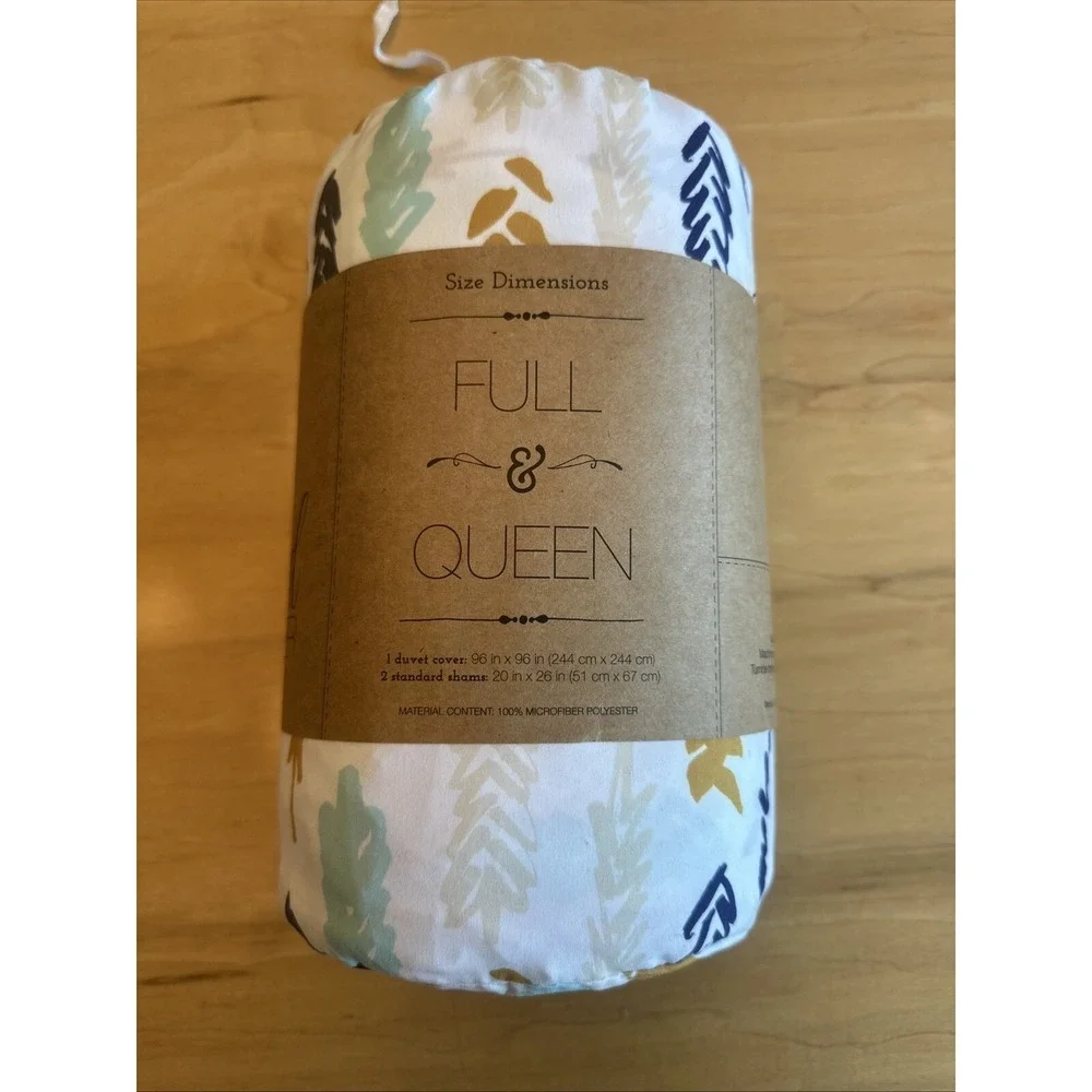 Ienjoy Full Or Queen Duvet And 2 Sham Set Printed 3 Piece Set hypoallergenic